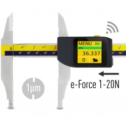 Calibrador computarizado e-Force con largas puntas de medición