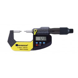 Small tip (spline) digital micrometer